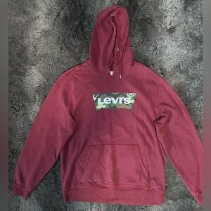 Levi's Men's Burgundy Hoodie Sweater Size L